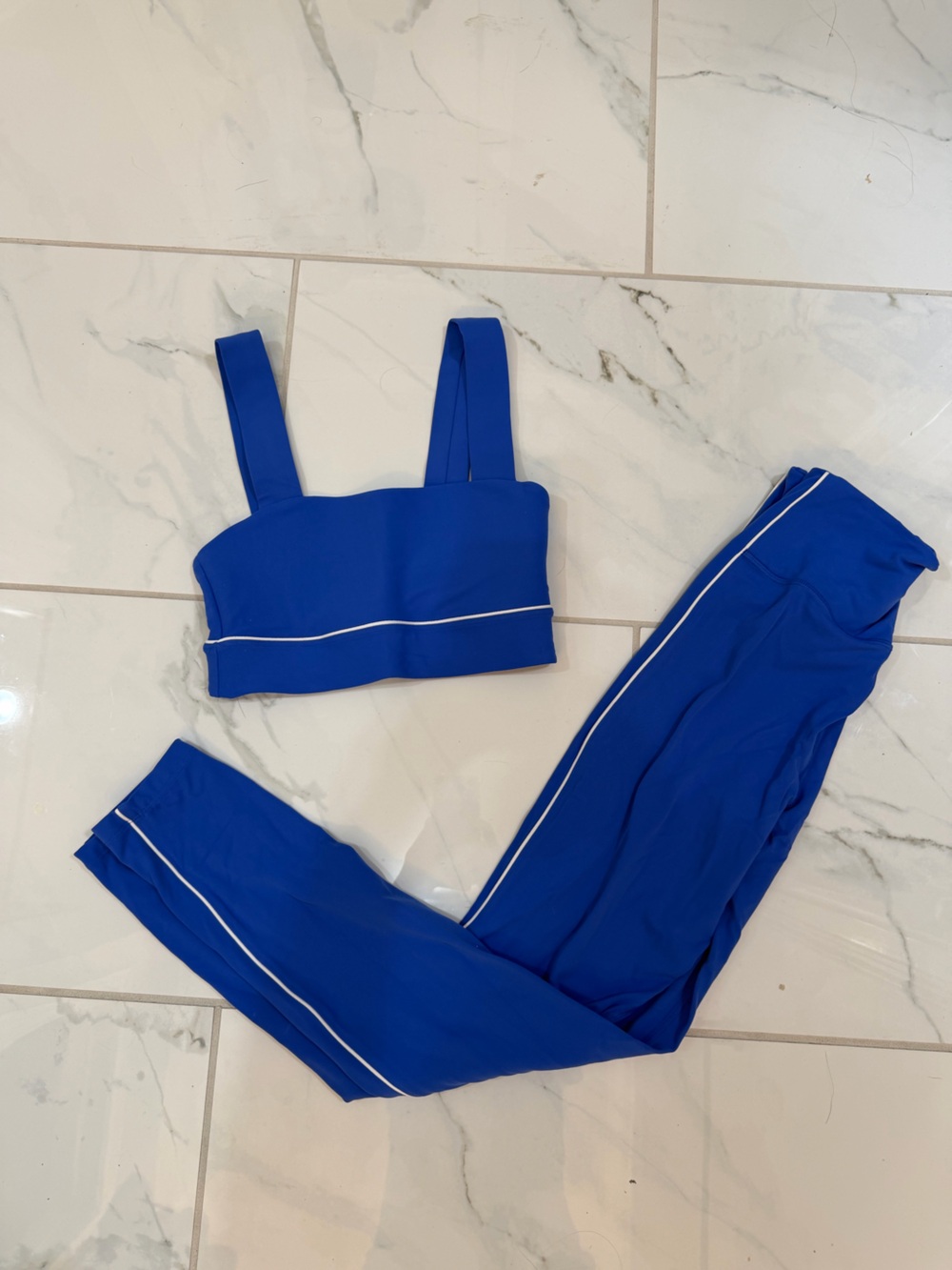all in motion Royal Blue Leggings & Crop Top Set